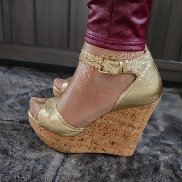 Michael Kors cork wedge heels - Picture 1 of 15